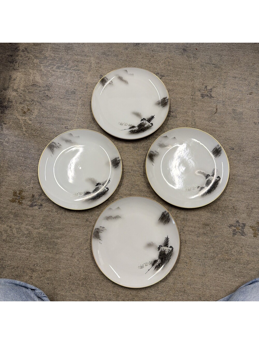 Vintage Fukagawa Arita Fine Japanese Porcelain Tea Set, 903 ‘Landscape’ (4)
